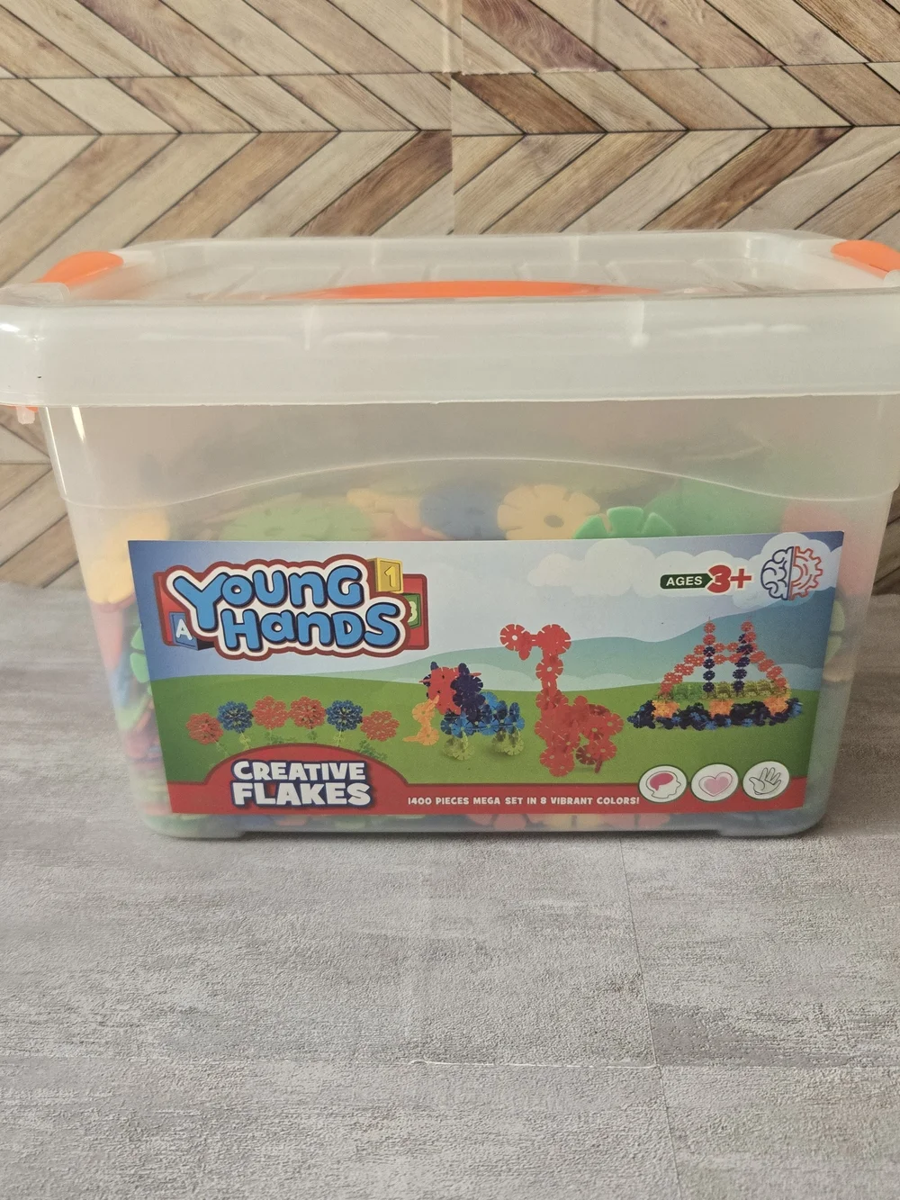 Young Hands Creative Flakes 1400 Pcs Mega Set Building Toy STEM Blocks Ages 3+